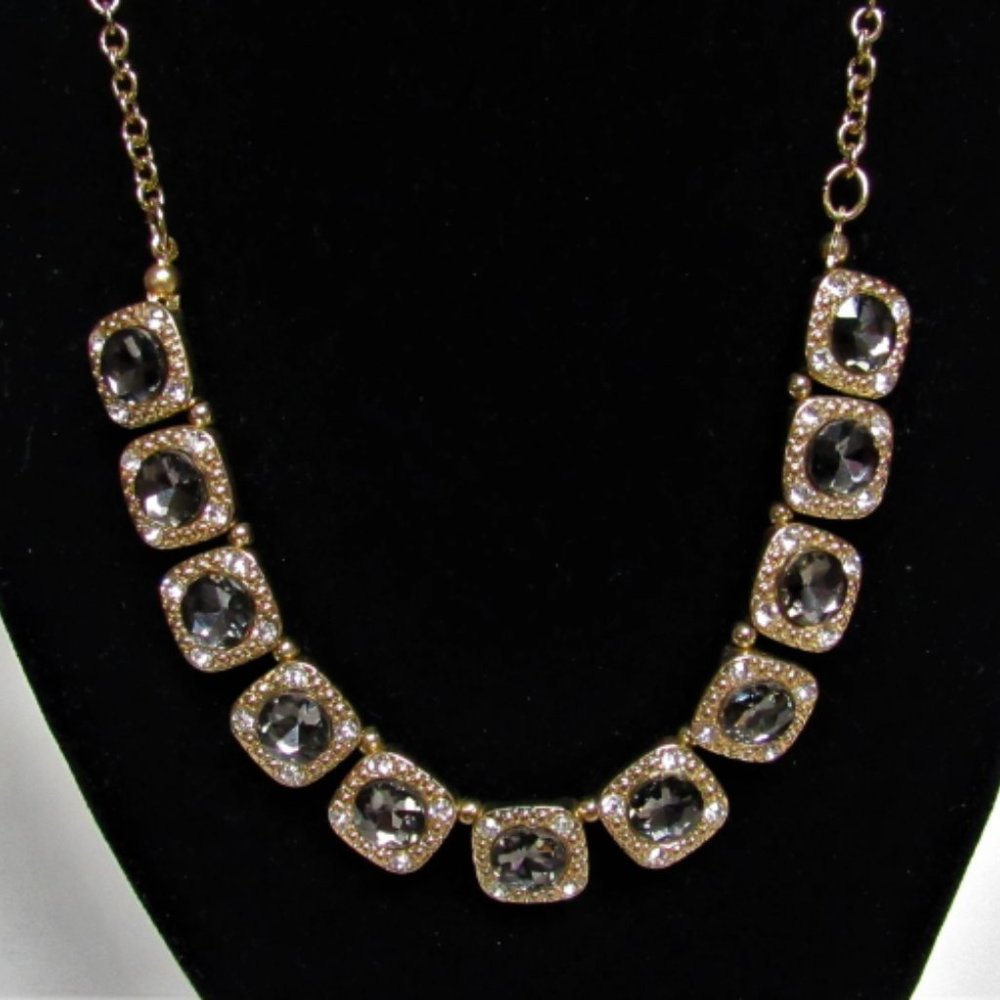 Stunning RMN ROMAN COMPANY Necklace Gold Square Adjustable Costume Jewelry